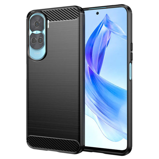 Hoes voor Honor 90 Lite, Techsuit, Carbon, Zwart