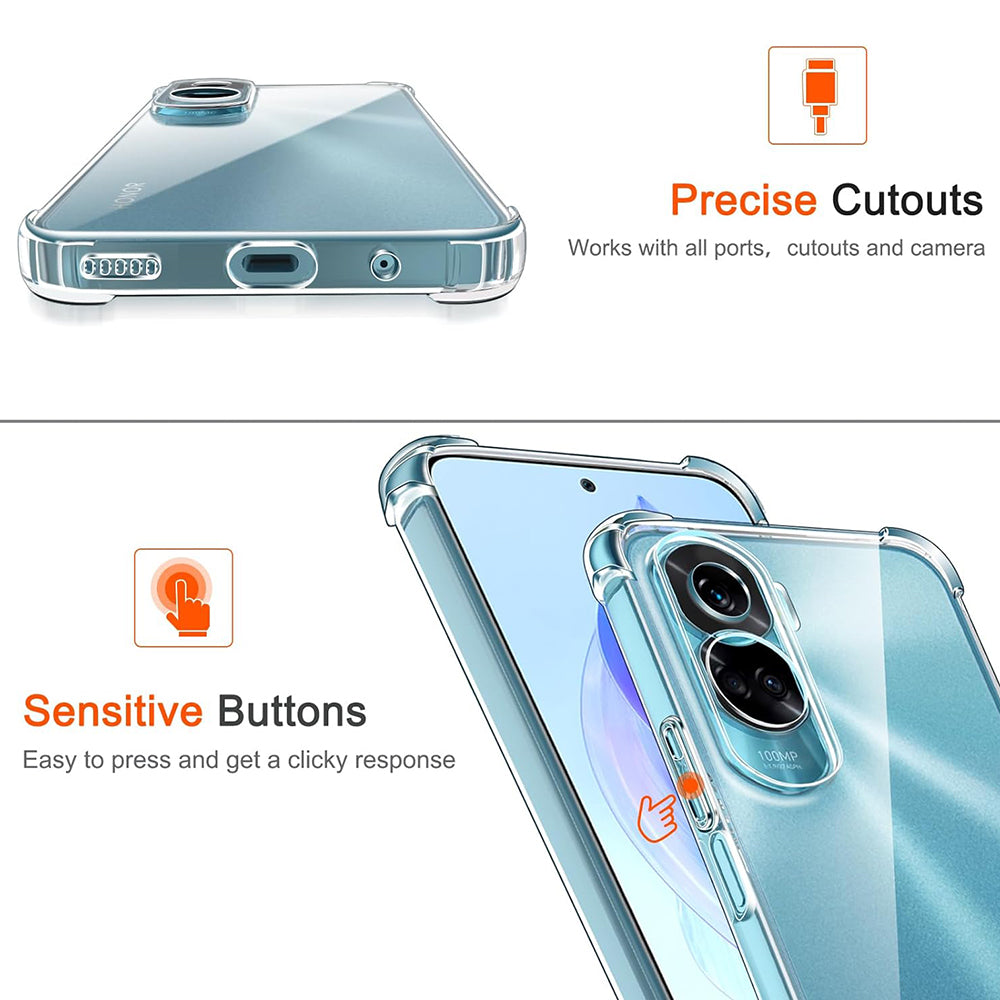 Hoes voor Honor 90 Lite, Techsuit, Shockproof Clear, Transparant