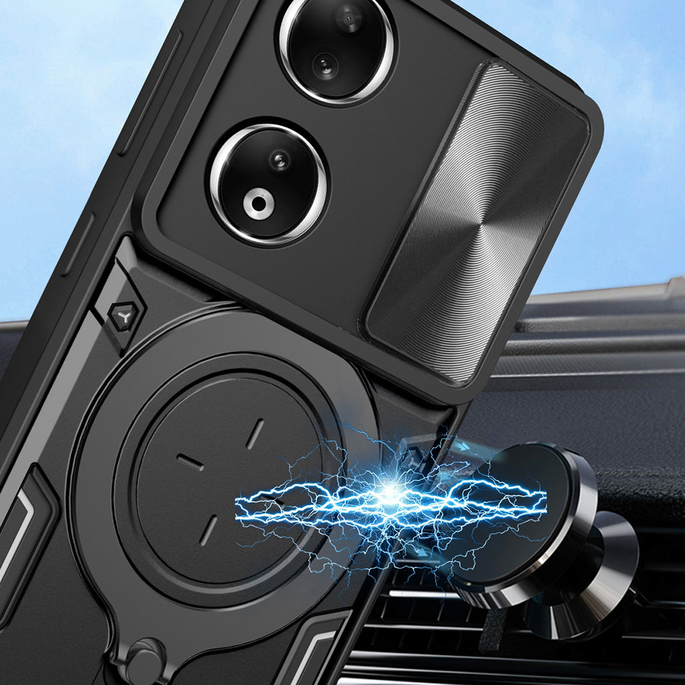 Hoes voor Honor 90, Techsuit, CamGuard Pro, Zwart