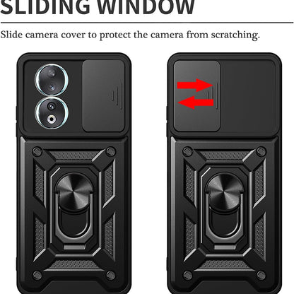 Hoes voor Honor 90, Techsuit, CamShield, Zwart
