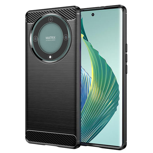 Hoes voor Honor Magic5 Lite, Techsuit, Carbon, Zwart
