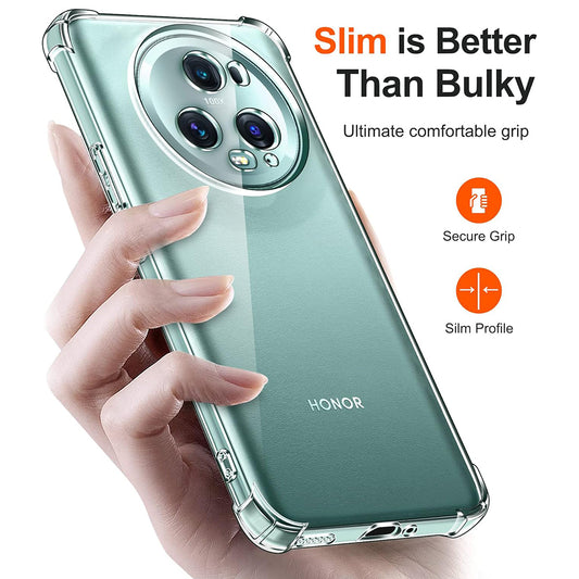 Hoesje voor Honor Magic5 Pro, Techsuit, Schokbestendig Transparant, Doorzichtig