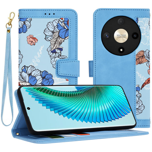 Hoes voor Honor Magic6 Lite, Techsuit, FlipCraft, Blauw