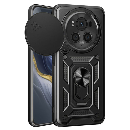 Hoes voor Honor Magic6 Pro, Techsuit, CamShield, Zwart