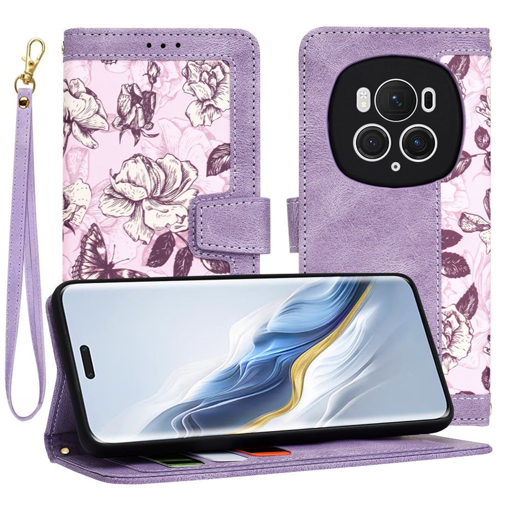 Hoes voor Honor Magic6 Pro, Techsuit, FlipCraft, Paars