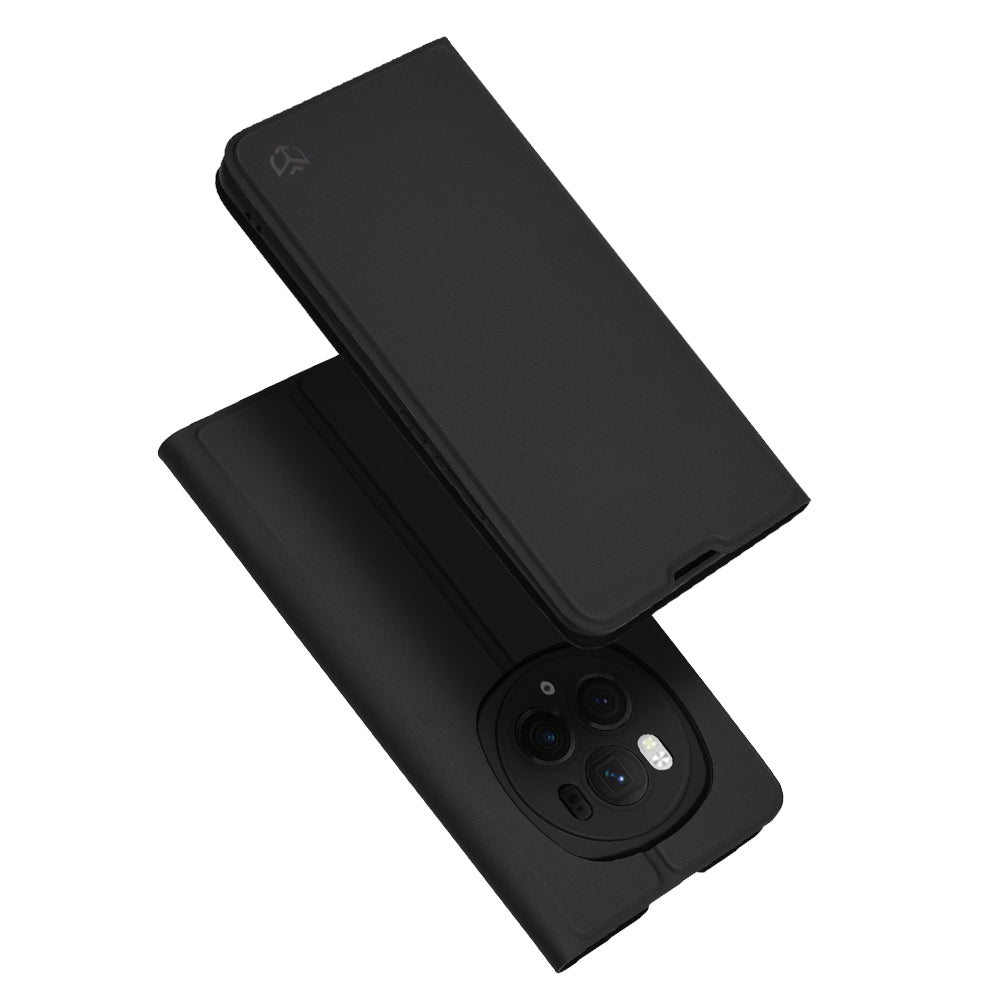 Hoes voor Honor Magic6 Pro, Techsuit, Magskin Book, Zwart