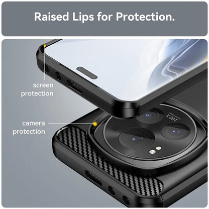 Hoes voor Honor Magic7 Pro, Techsuit, Carbon, Zwart