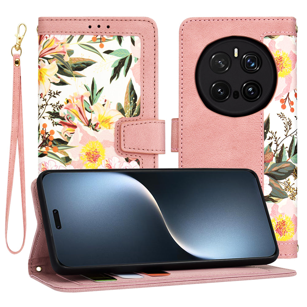 Hoes voor Honor Magic7 Pro, Techsuit, FlipCraft, Roze