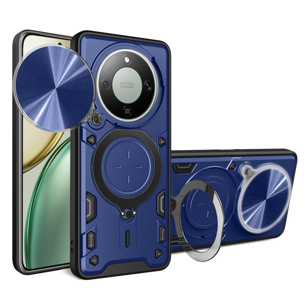 Hoes voor Honor Magic8 Lite, Techsuit, CamGuard Pro, Blauw