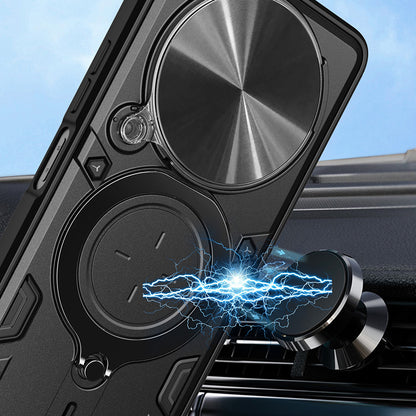 Hoes voor Honor Magic8 Lite, Techsuit, CamGuard Pro, Blauw