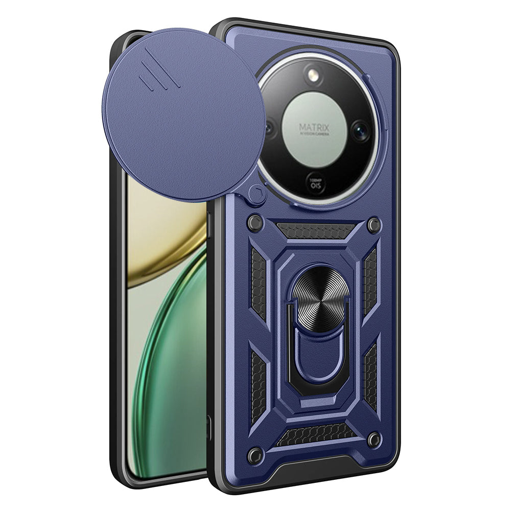 Hoes voor Honor Magic8 Lite, Techsuit, CamShield, Blauw