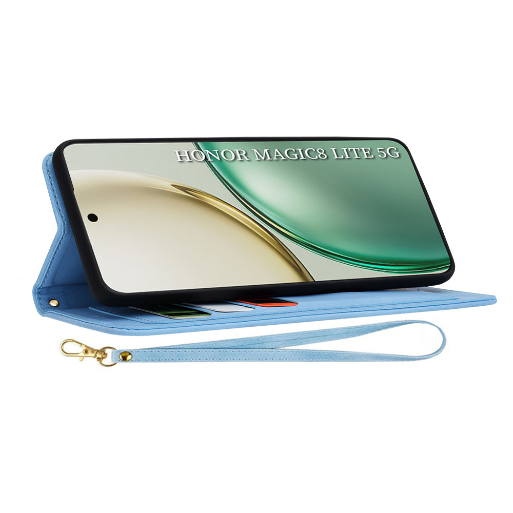 Hoes voor Honor Magic8 Lite, Techsuit, FlipCraft, Blauw