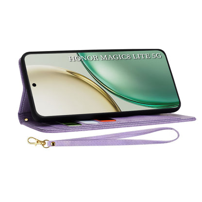 Case for Honor Magic8 Lite, Techsuit, FlipCraft, Purple