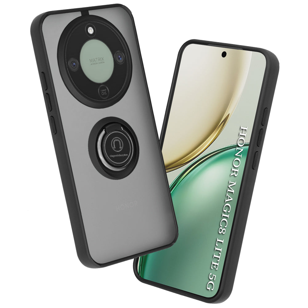 Hoes voor Honor Magic8 Lite, Techsuit, Glinth, Zwart