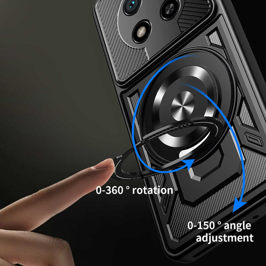 Hoes voor Honor Magic8 Lite, Techsuit, RuggedCam, Blauw