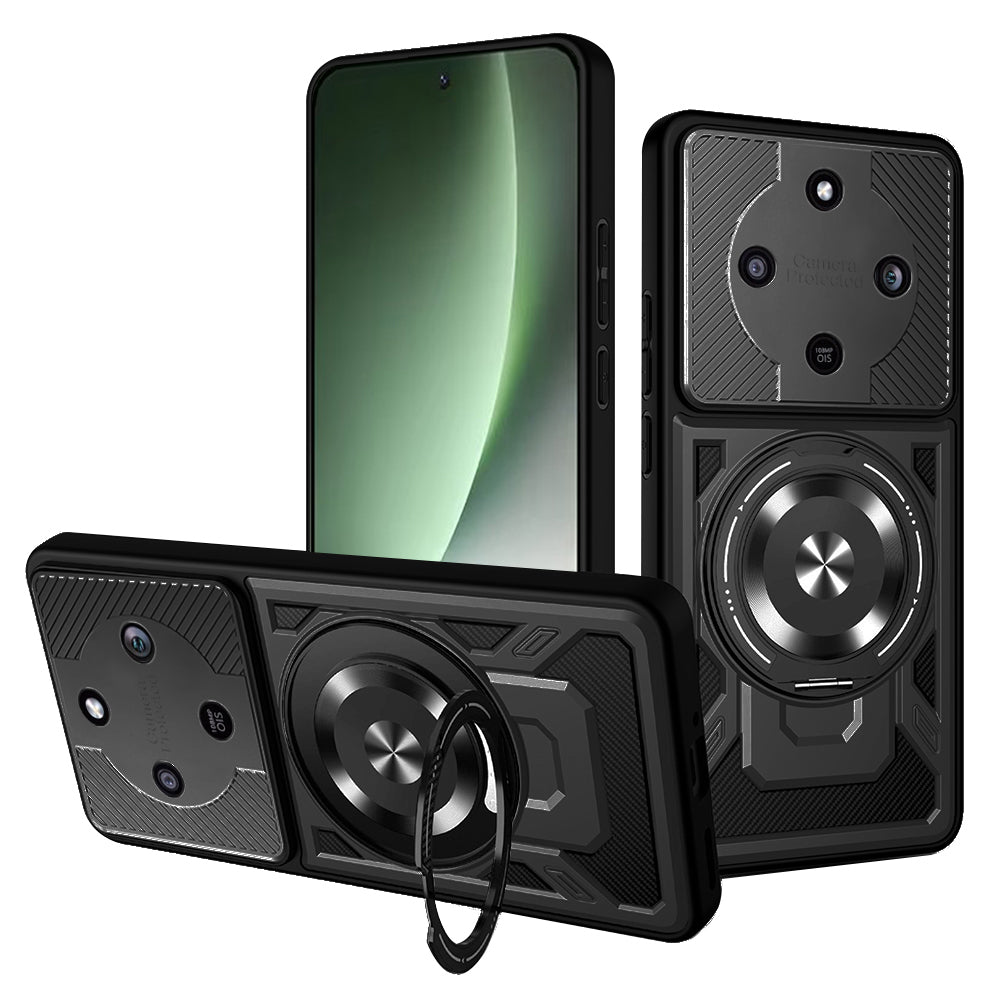 Hoes voor Honor Magic8 Lite, Techsuit, RuggedCam, Zwart