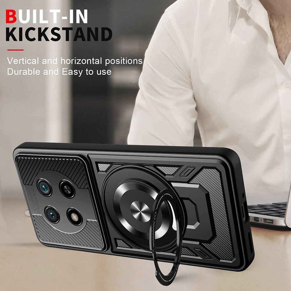 Hoes voor Honor Magic8 Lite, Techsuit, RuggedCam, Zwart