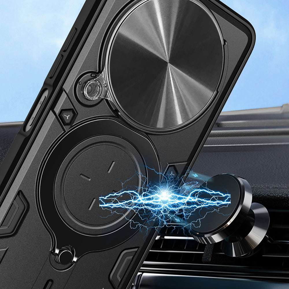 Hoes voor Honor Magic8 Pro, Techsuit, CamGuard Pro, Zwart