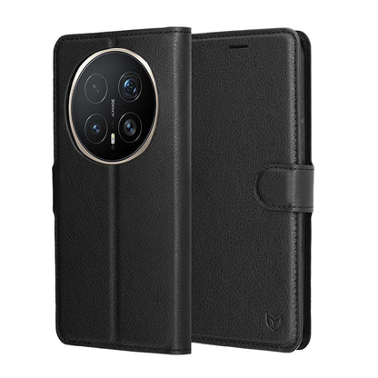 Hoes voor Honor Magic8 Pro, Techsuit, Leather Folio, Zwart