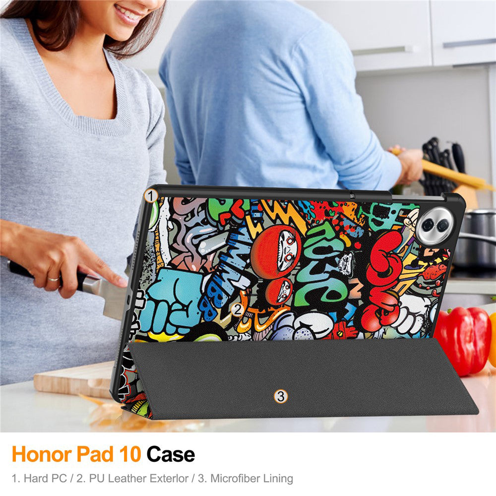 Hoes voor Honor Pad 10, Techsuit, FoldPro Urban Vibe, Multicolor