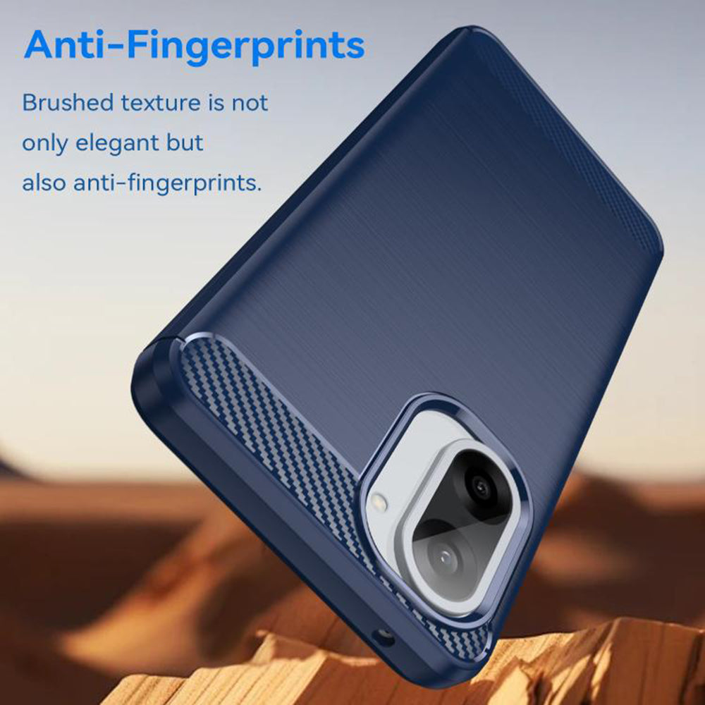 Hoes voor Honor X5c Plus, Techsuit, Carbon, Blauw