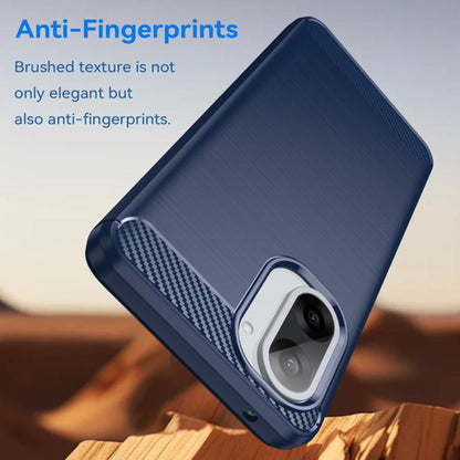 Hoes voor Honor X5c Plus, Techsuit, Carbon, Blauw