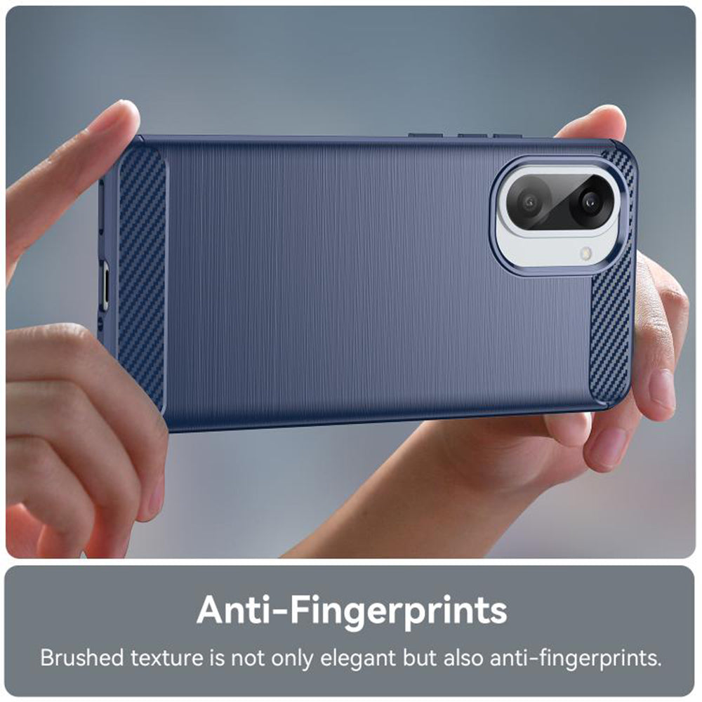 Hoes voor Honor X5c Plus, Techsuit, Carbon, Blauw