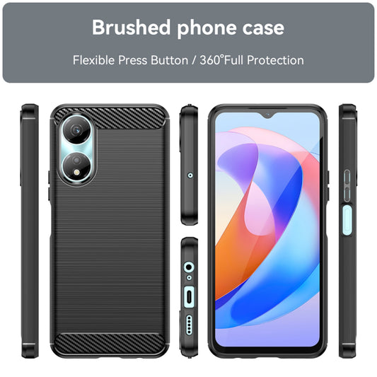 Hoes voor Honor X7b 5G / 90 Smart / X7b 4G, Techsuit, Carbon, Zwart