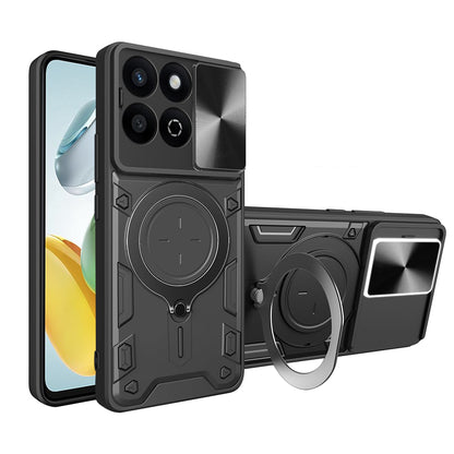 Hoes voor Honor X7c / 200 Smart, Techsuit, CamGuard Pro, Zwart