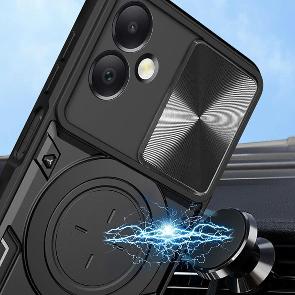 Hoes voor Honor X7c / 200 Smart, Techsuit, CamGuard Pro, Zwart