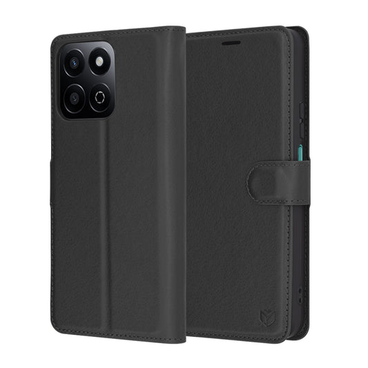 Hoes voor Honor X7c / 200 Smart, Techsuit, Leather Folio, Zwart