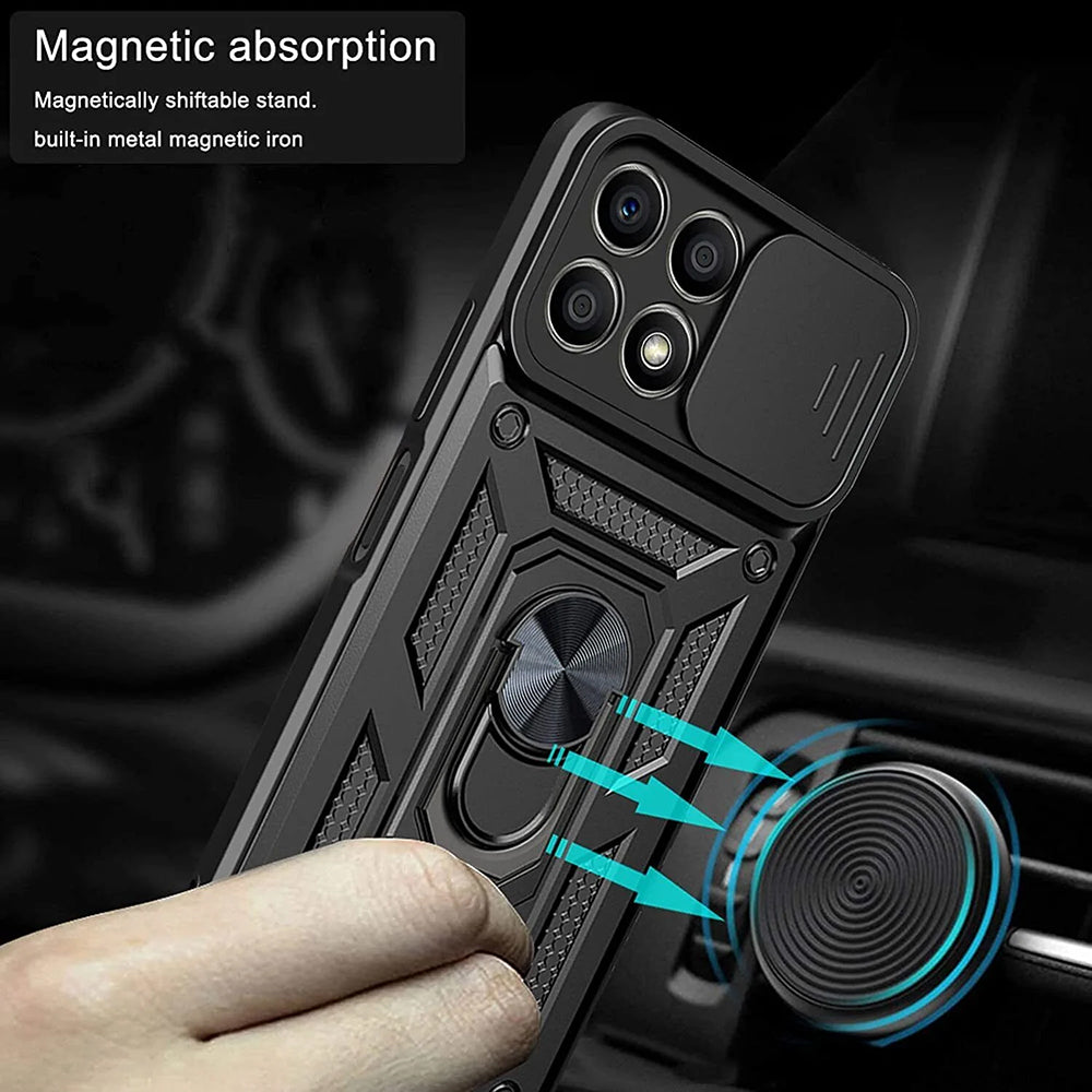 Case for Honor X8a, Techsuit, CamShield, Black