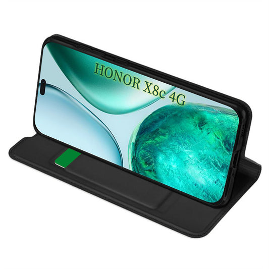 Hoes voor Honor X8c, Techsuit, Magskin Book, Zwart