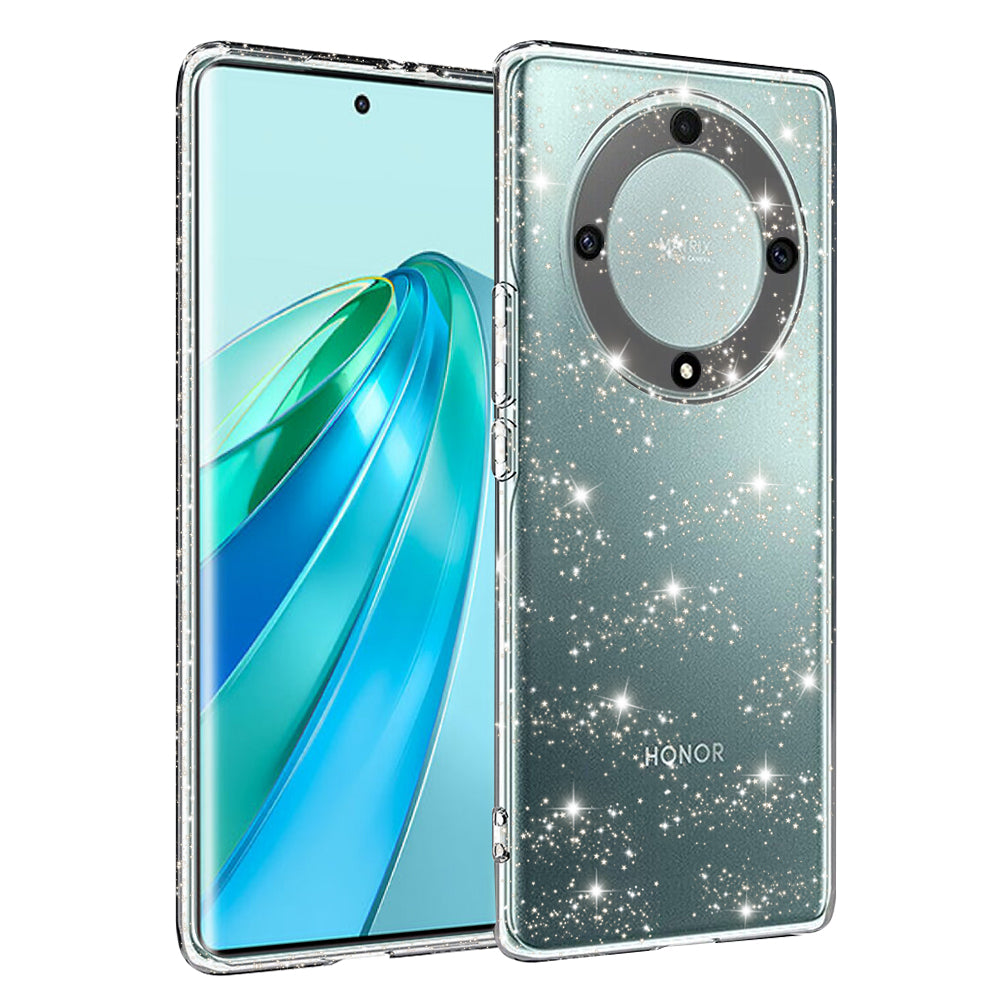 Hoesje voor Honor X9a, Techsuit, SparkleSkin, Transparant