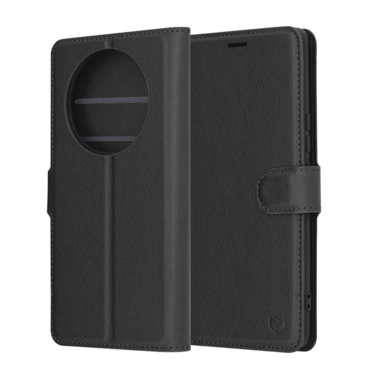 Hoes voor Honor X9c / Magic7 Lite, Techsuit, Leather Folio, Zwart