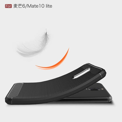 Hoes voor Huawei Mate 10 Lite, Techsuit, Carbon, Zwart
