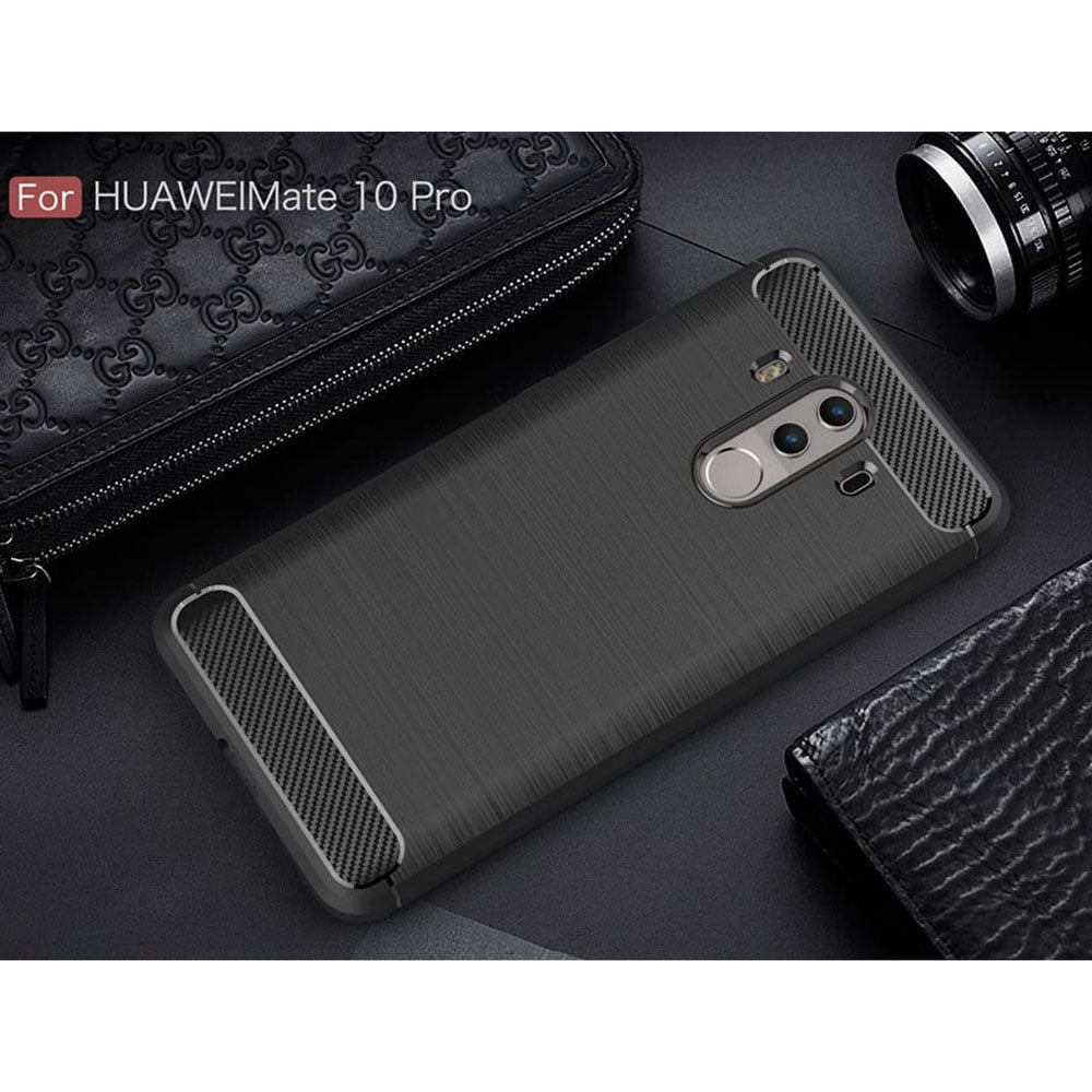 Hoes voor Huawei Mate 10 Pro, Techsuit, Carbon, Zwart
