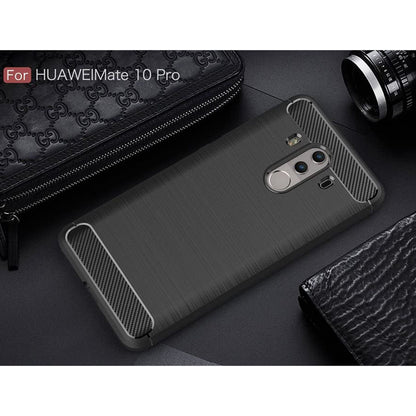 Hoes voor Huawei Mate 10 Pro, Techsuit, Carbon, Zwart