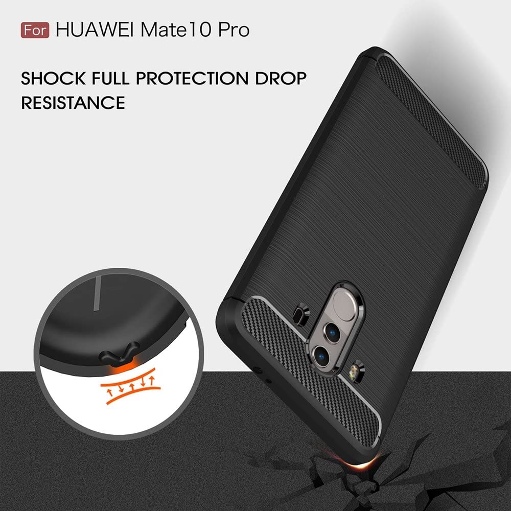 Hoes voor Huawei Mate 10 Pro, Techsuit, Carbon, Zwart