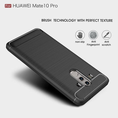 Hoes voor Huawei Mate 10 Pro, Techsuit, Carbon, Zwart