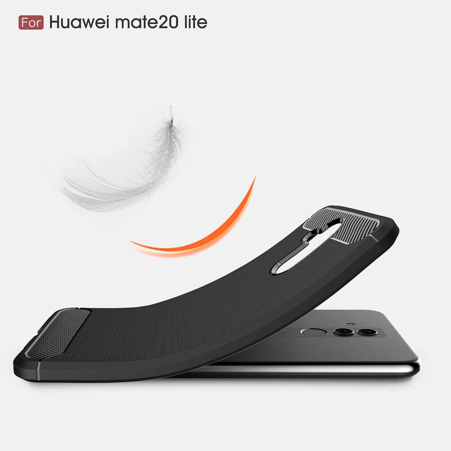 Hoes voor Huawei Mate 20 Lite, Techsuit, Carbon, Zwart