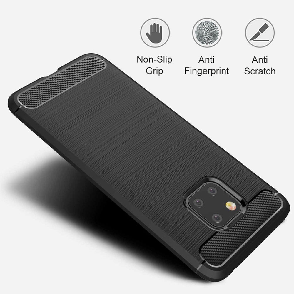 Hoes voor Huawei Mate 20 Pro, Techsuit, Carbon, Zwart