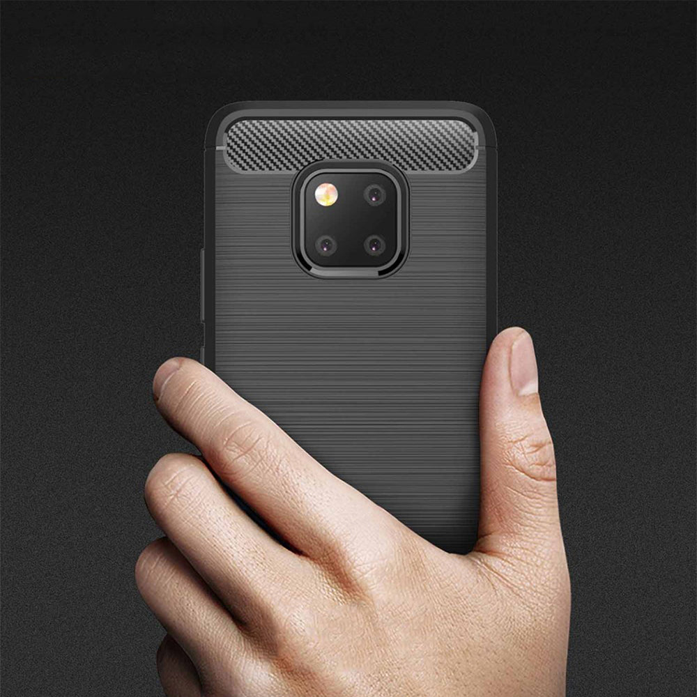Hoes voor Huawei Mate 20 Pro, Techsuit, Carbon, Zwart