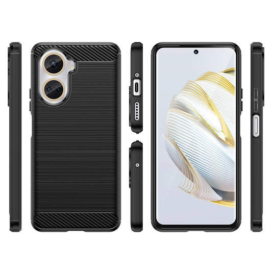 Hoes voor Huawei nova 10 SE, Techsuit, Carbon, Zwart