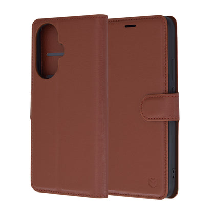 Hoes voor Huawei nova 12s / nova 11, Techsuit, Leather Folio, Bruin