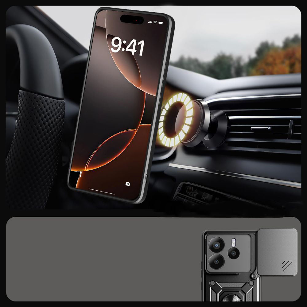Hoes voor Huawei nova 13 Pro, Techsuit, CamShield, Zwart