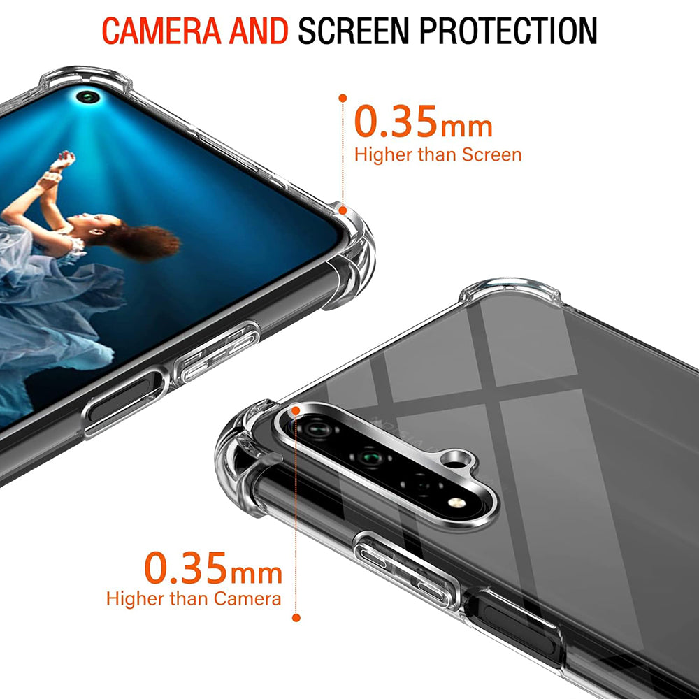 Hoes voor Huawei nova 5T / Honor 20, Techsuit, Schokbestendig Helder, Transparant