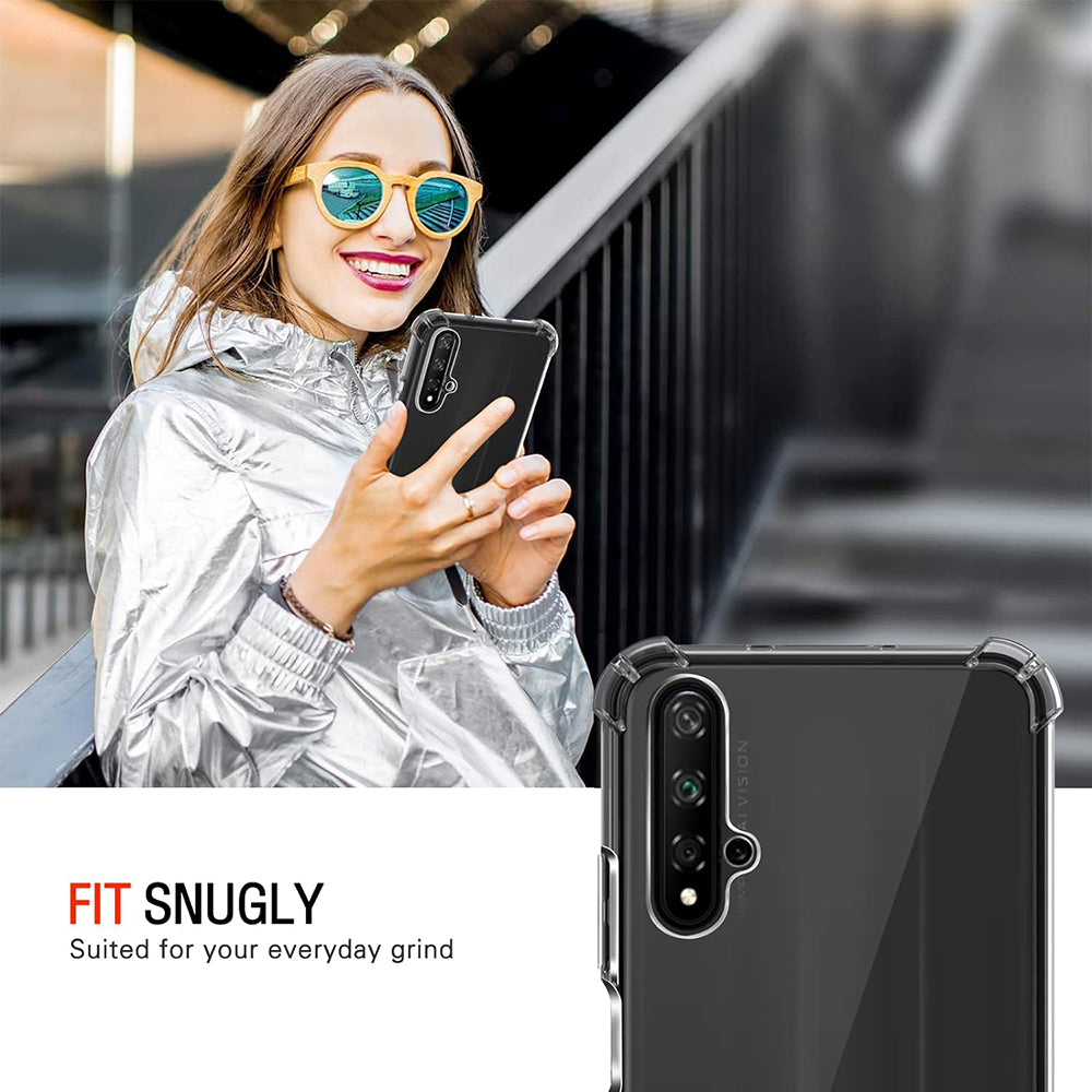 Hoes voor Huawei nova 5T / Honor 20, Techsuit, Schokbestendig Helder, Transparant