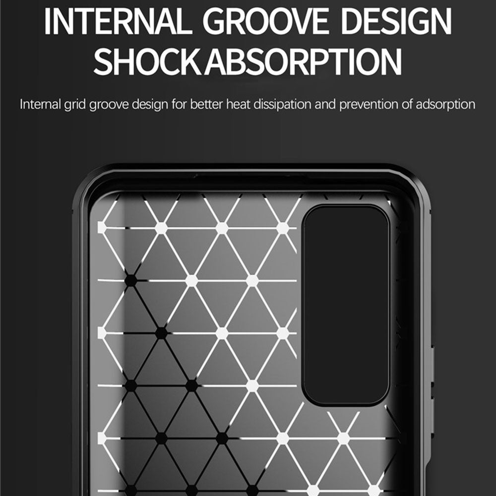 Hoes voor Huawei P smart 2021, Techsuit, Carbon, Zwart