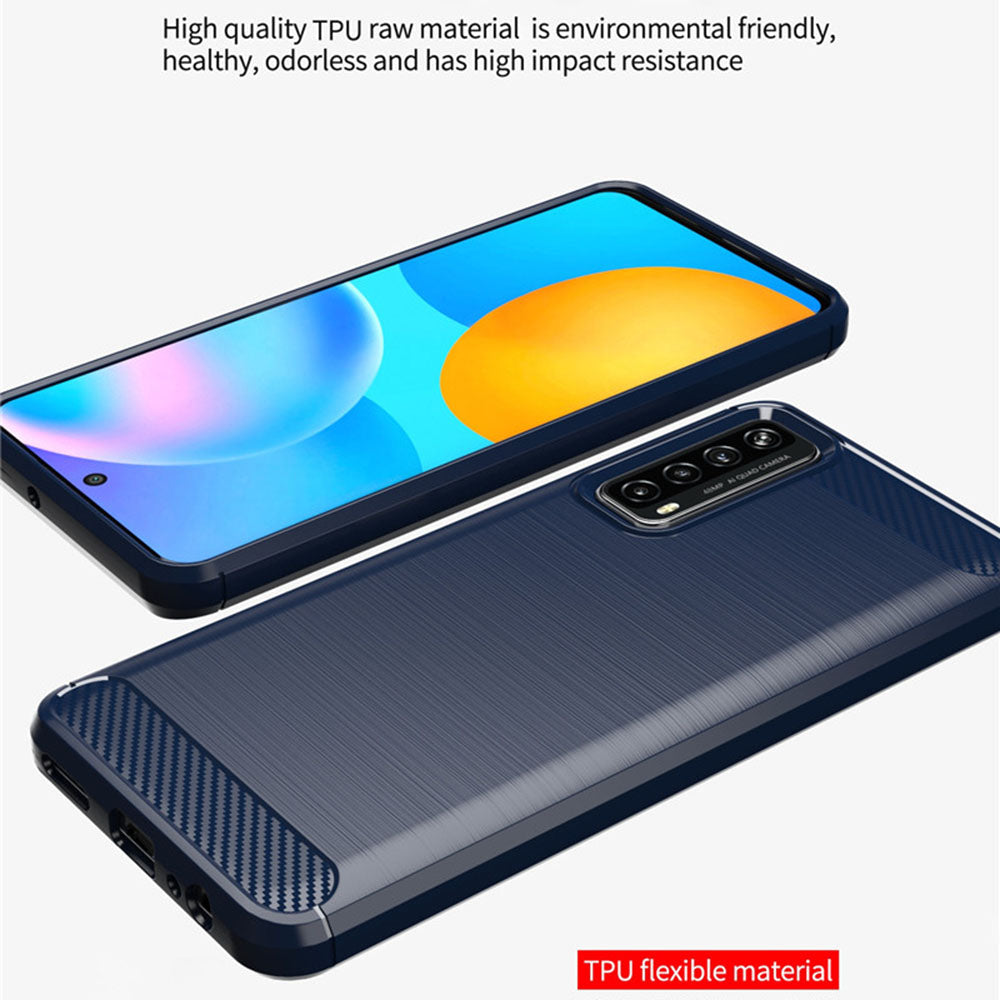 Hoes voor Huawei P smart 2021, Techsuit, Carbon, Zwart